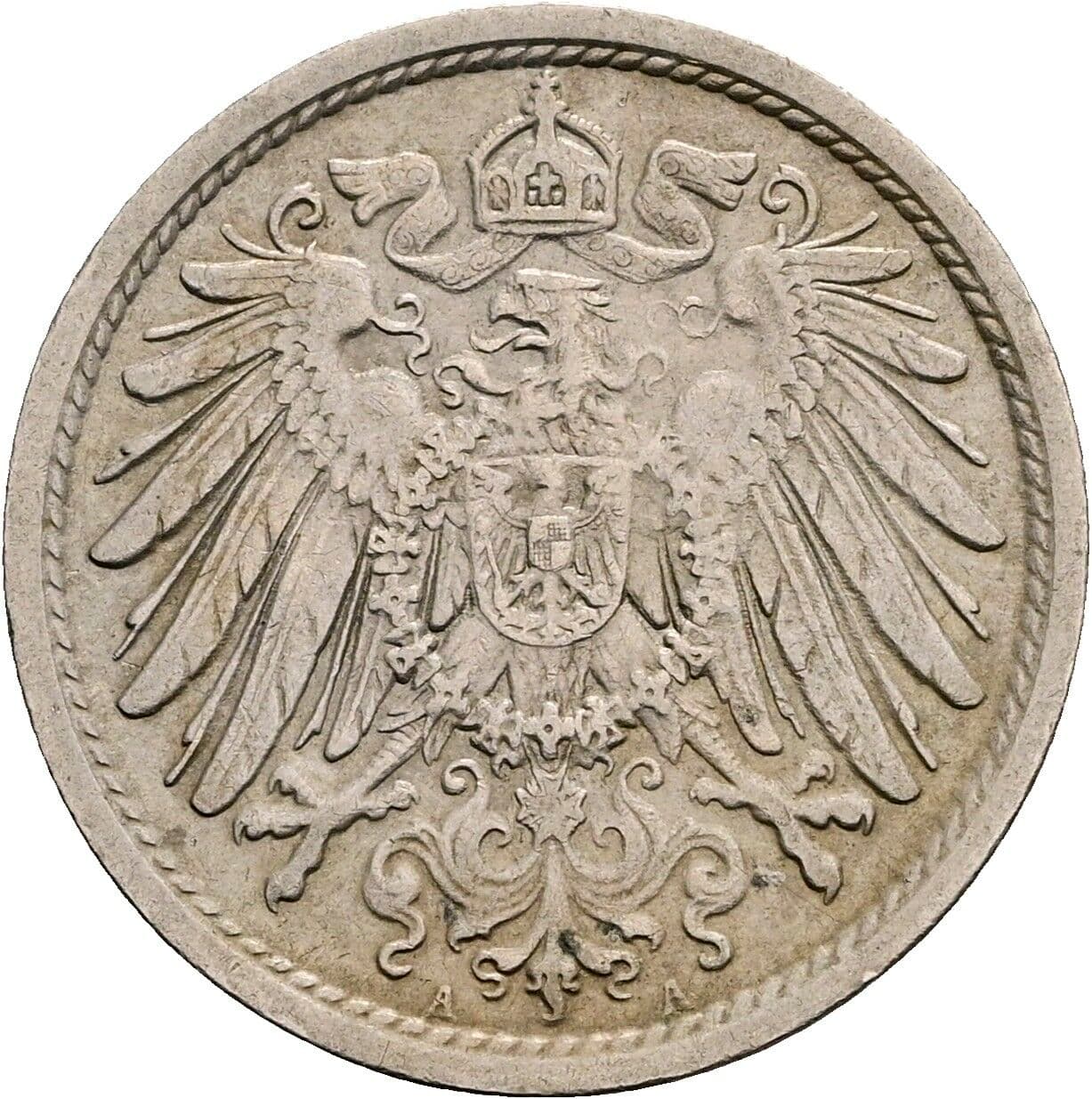 10 Pfennig 1913 A – Rückseite