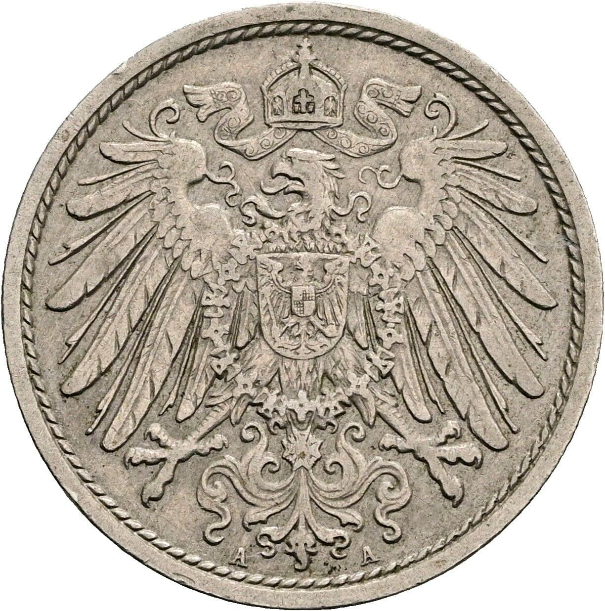 10 Pfennig 1911 A – Rückseite
