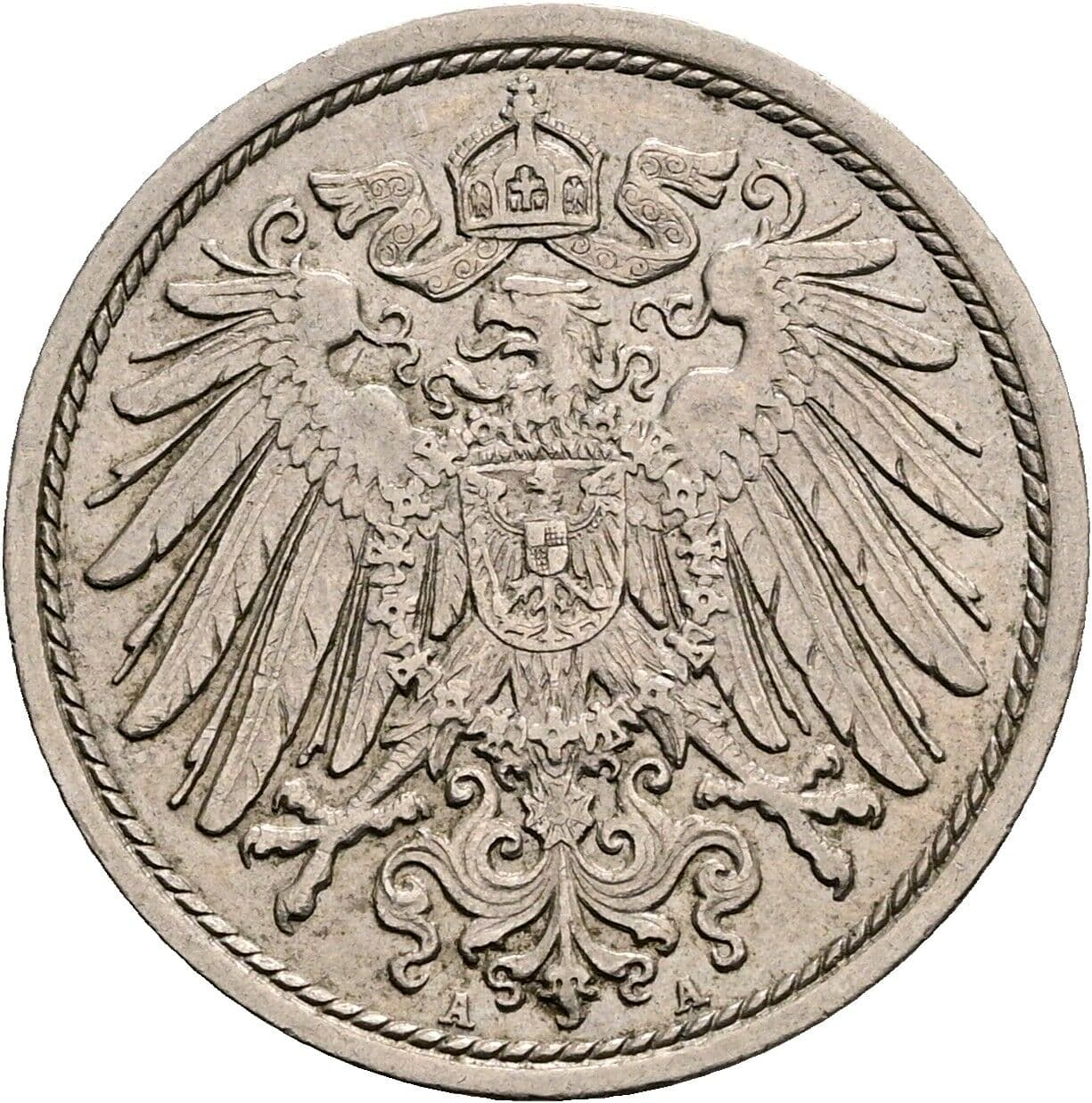 10 Pfennig 1914 A – Rückseite