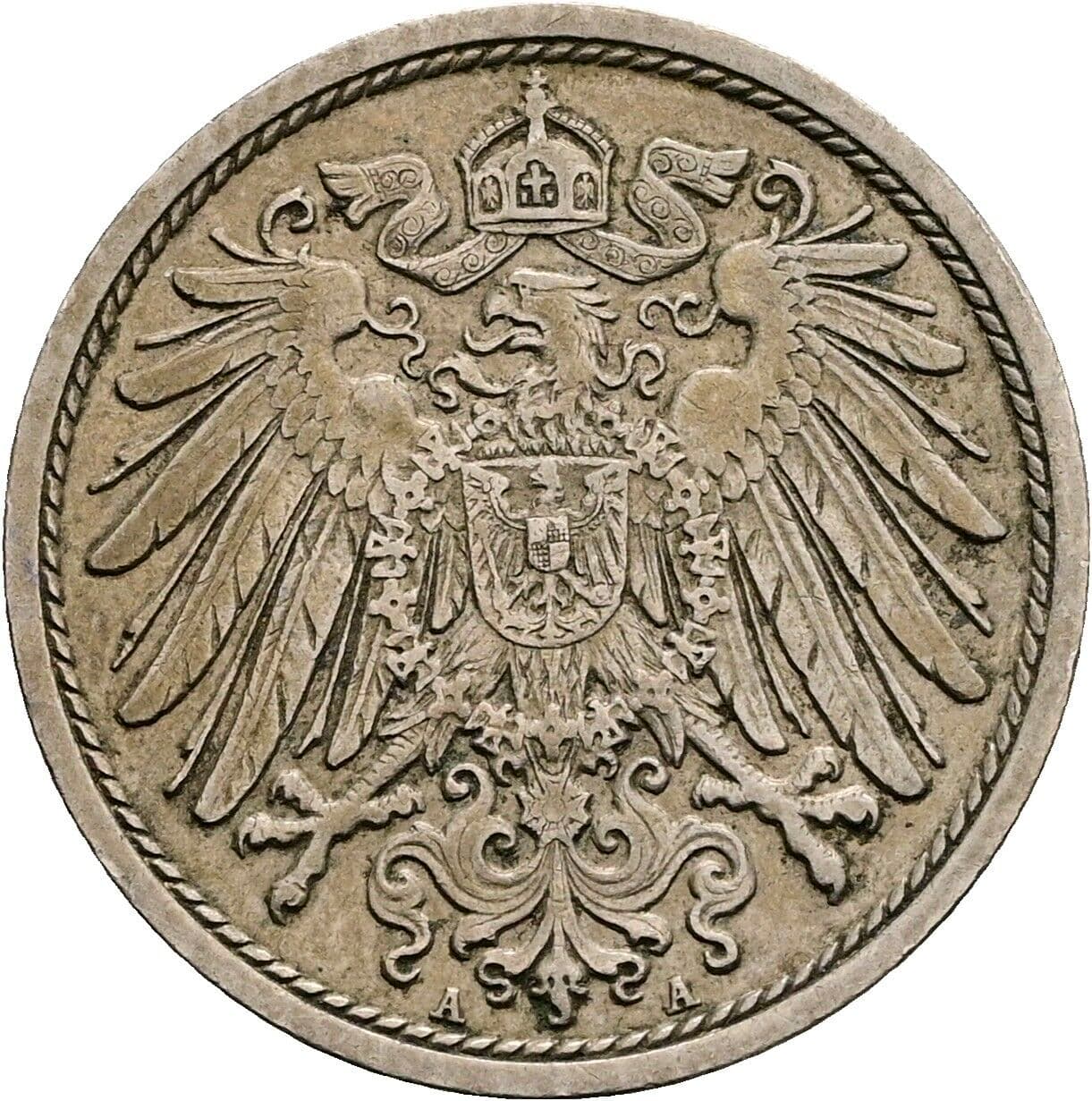 10 Pfennig 1913 A – Rückseite