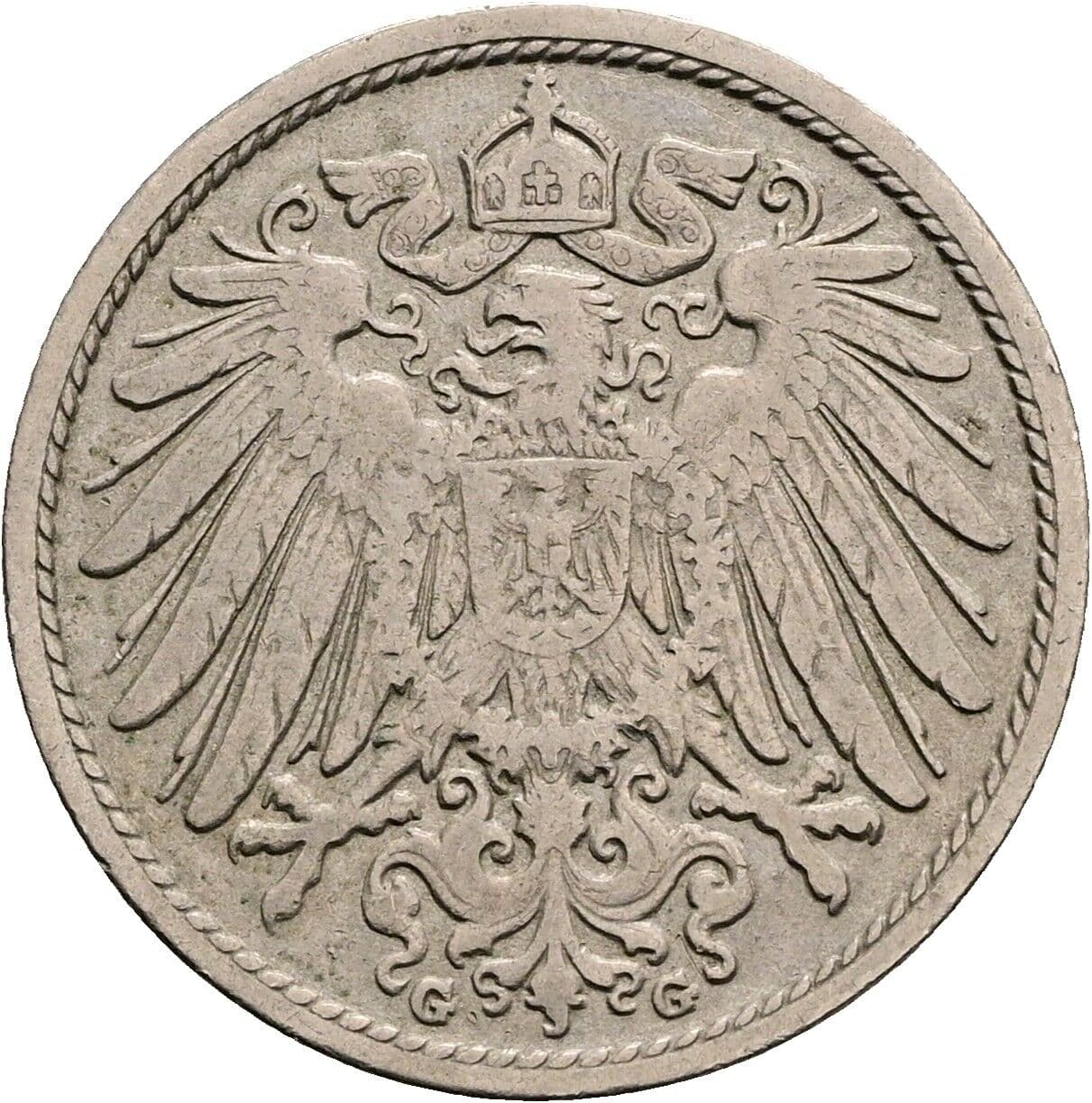 10 Pfennig 1905 G – Rückseite