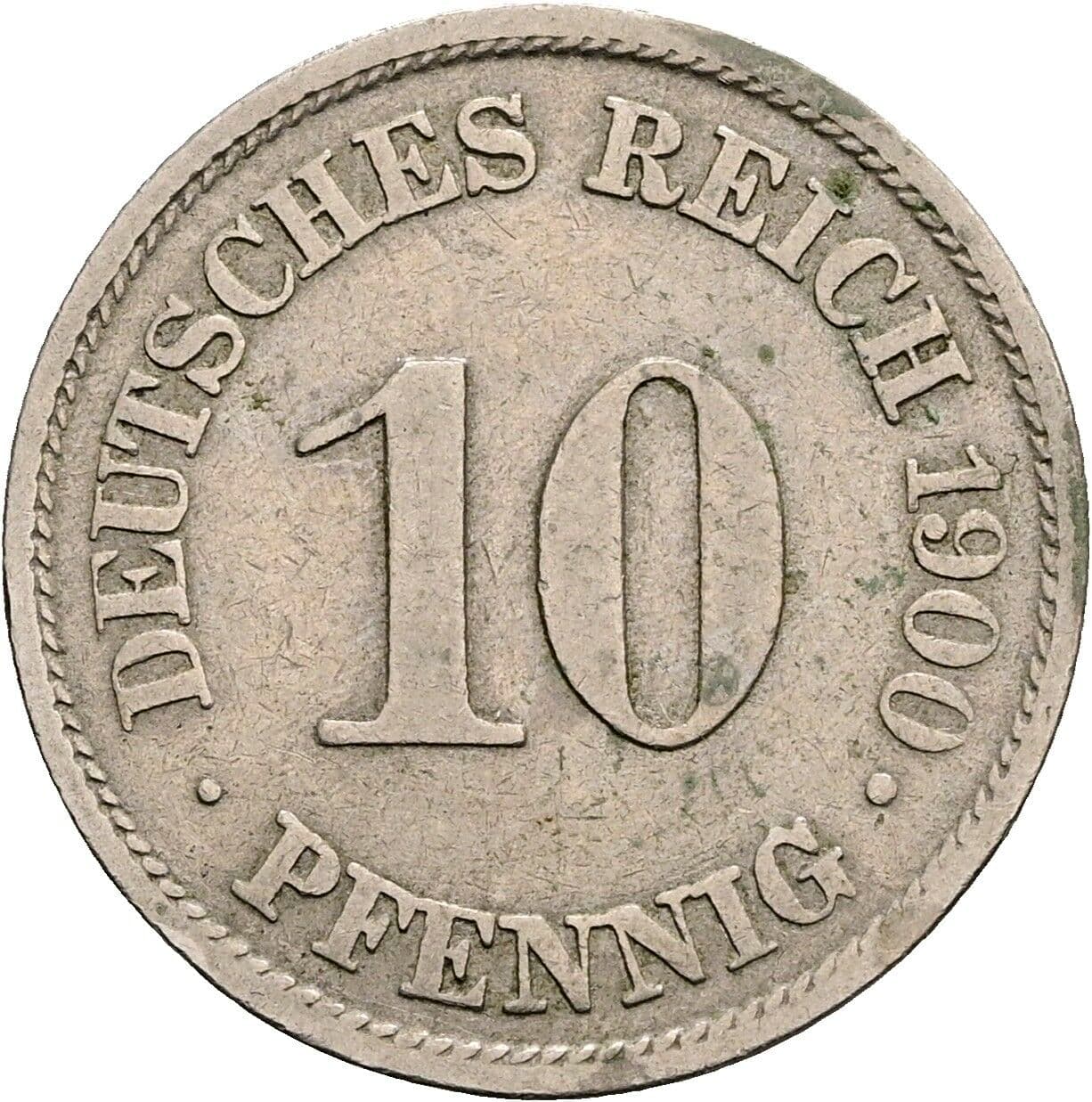 10 Pfennig 1900 A – Vorderseite