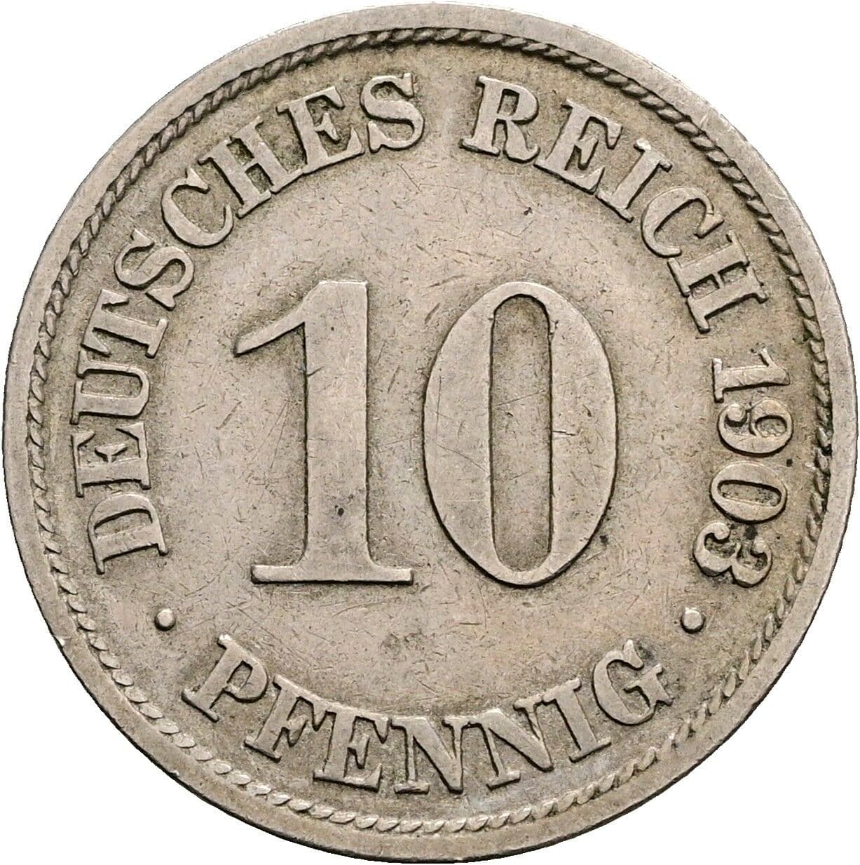 10 Pfennig 1903 A – Vorderseite