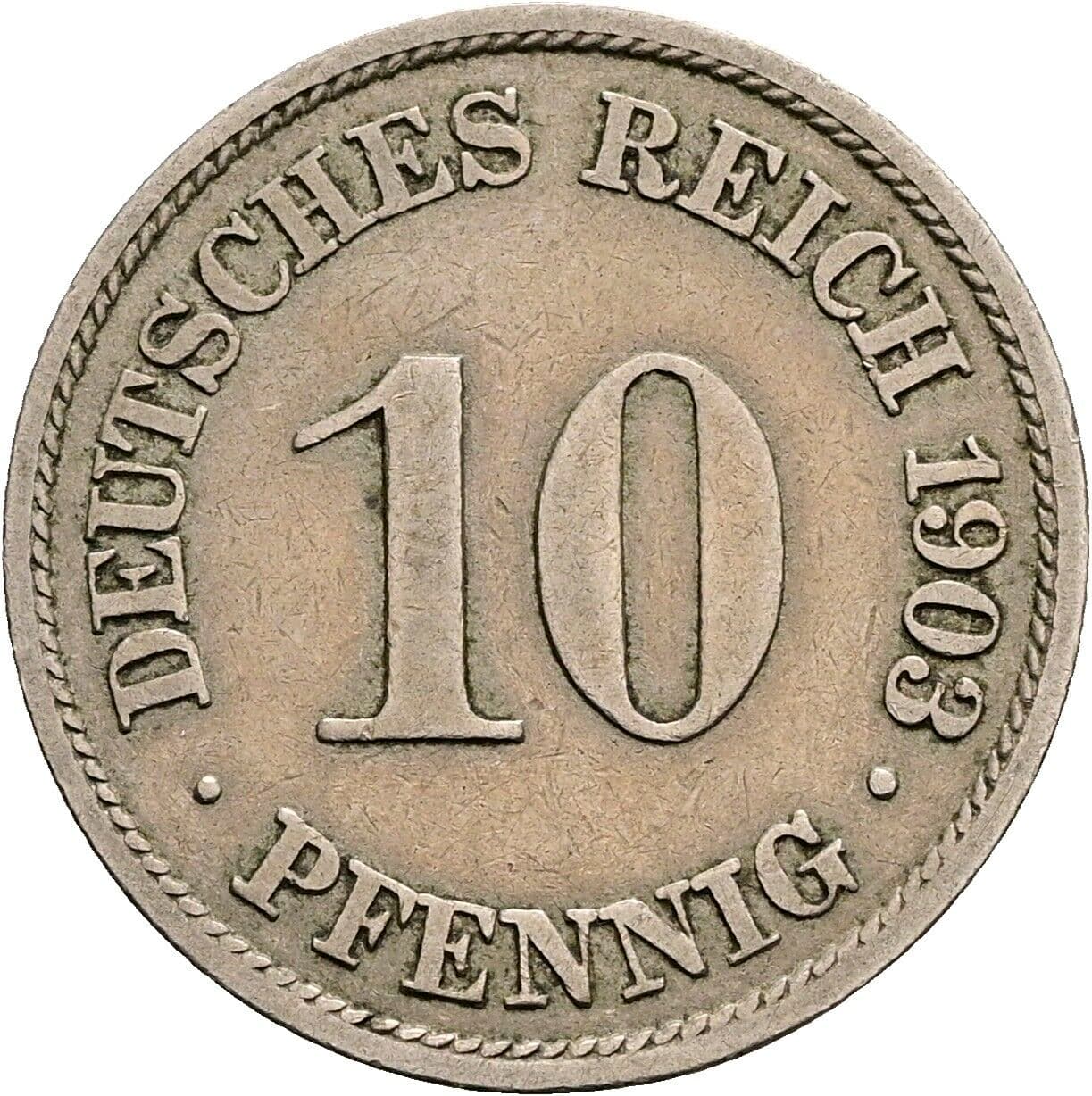 10 Pfennig 1903 A – Vorderseite