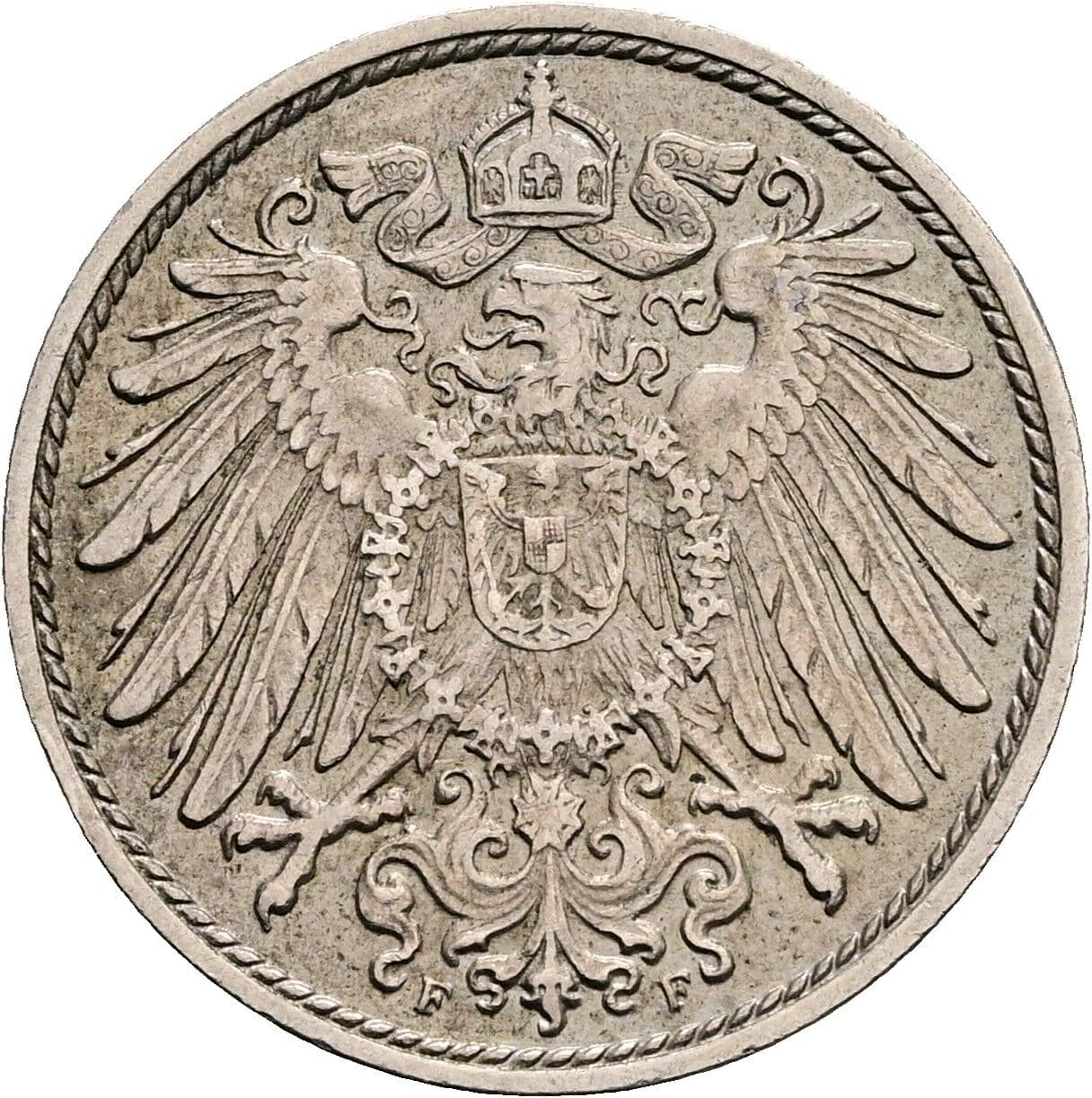 10 Pfennig 1913 F – Rückseite