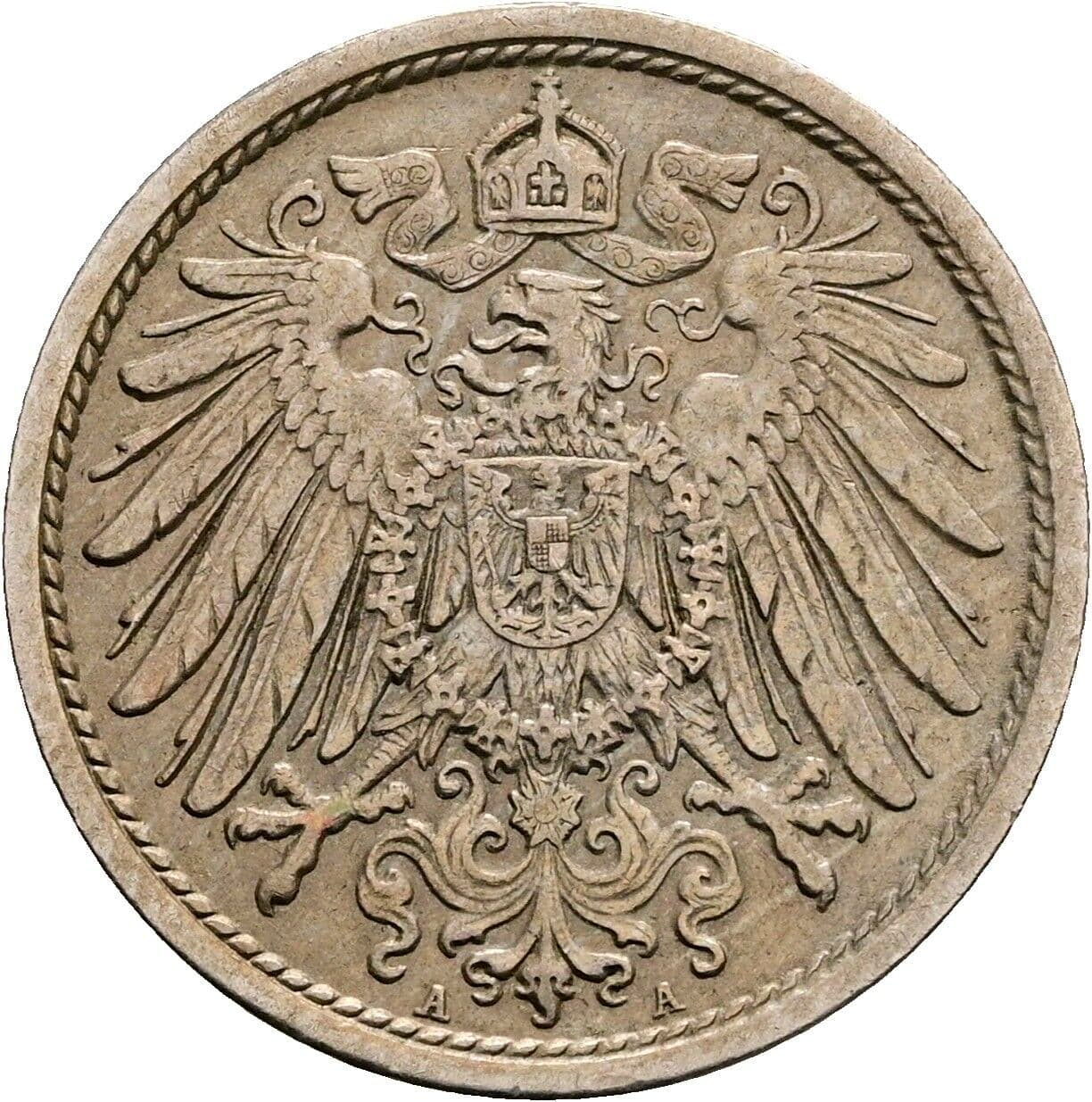 10 Pfennig 1912 A – Rückseite