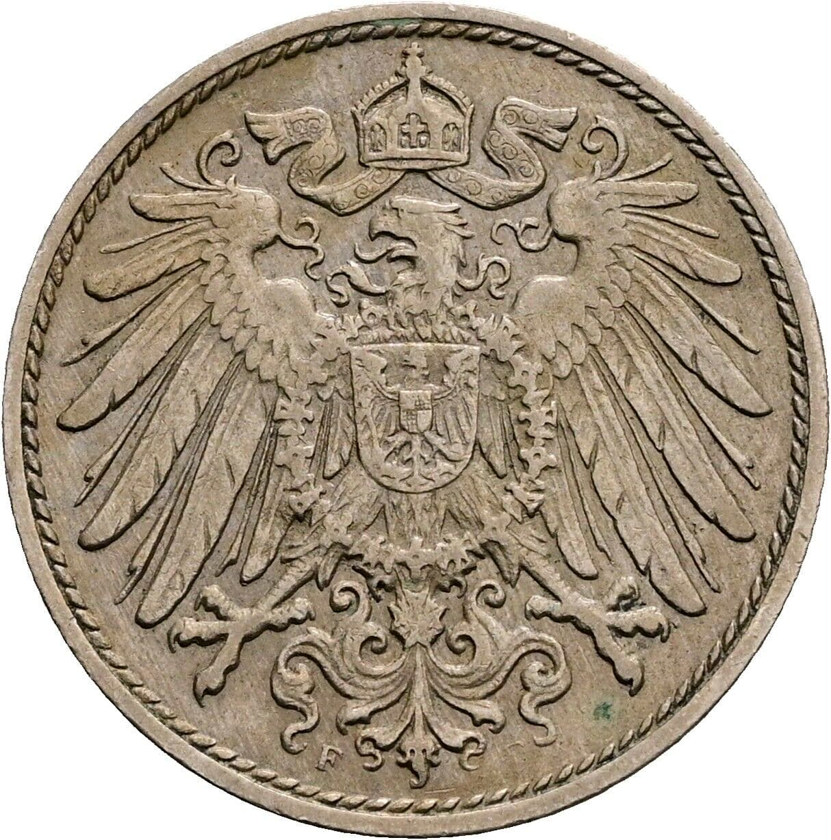 10 Pfennig 1911 F – Rückseite