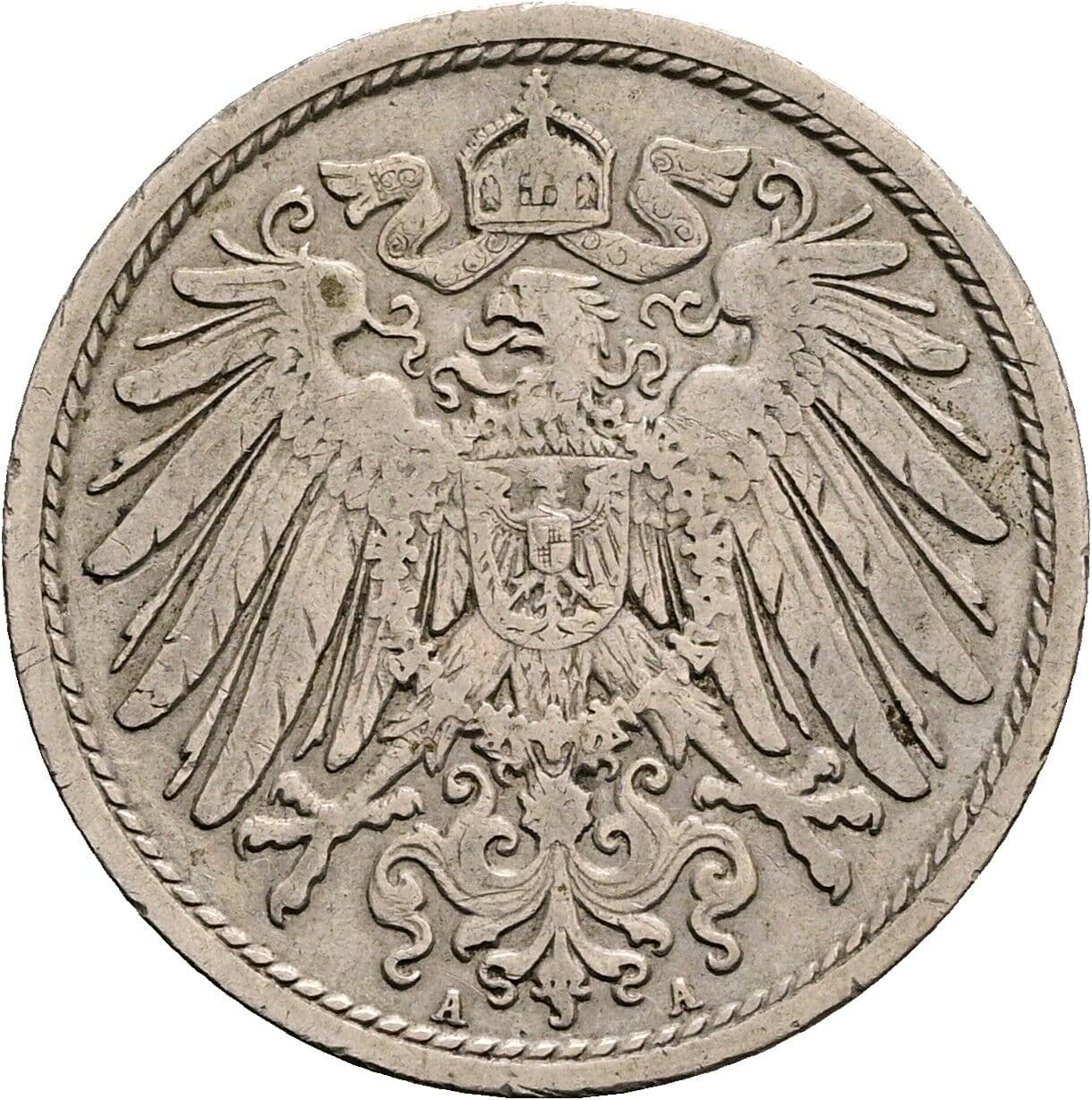 10 Pfennig 1906 A – Rückseite
