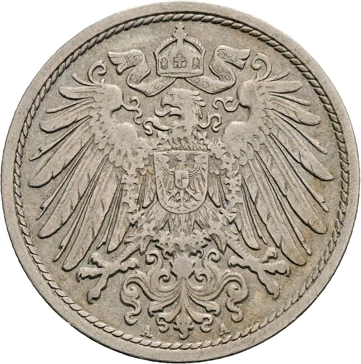 10 Pfennig 1907 A – Rückseite
