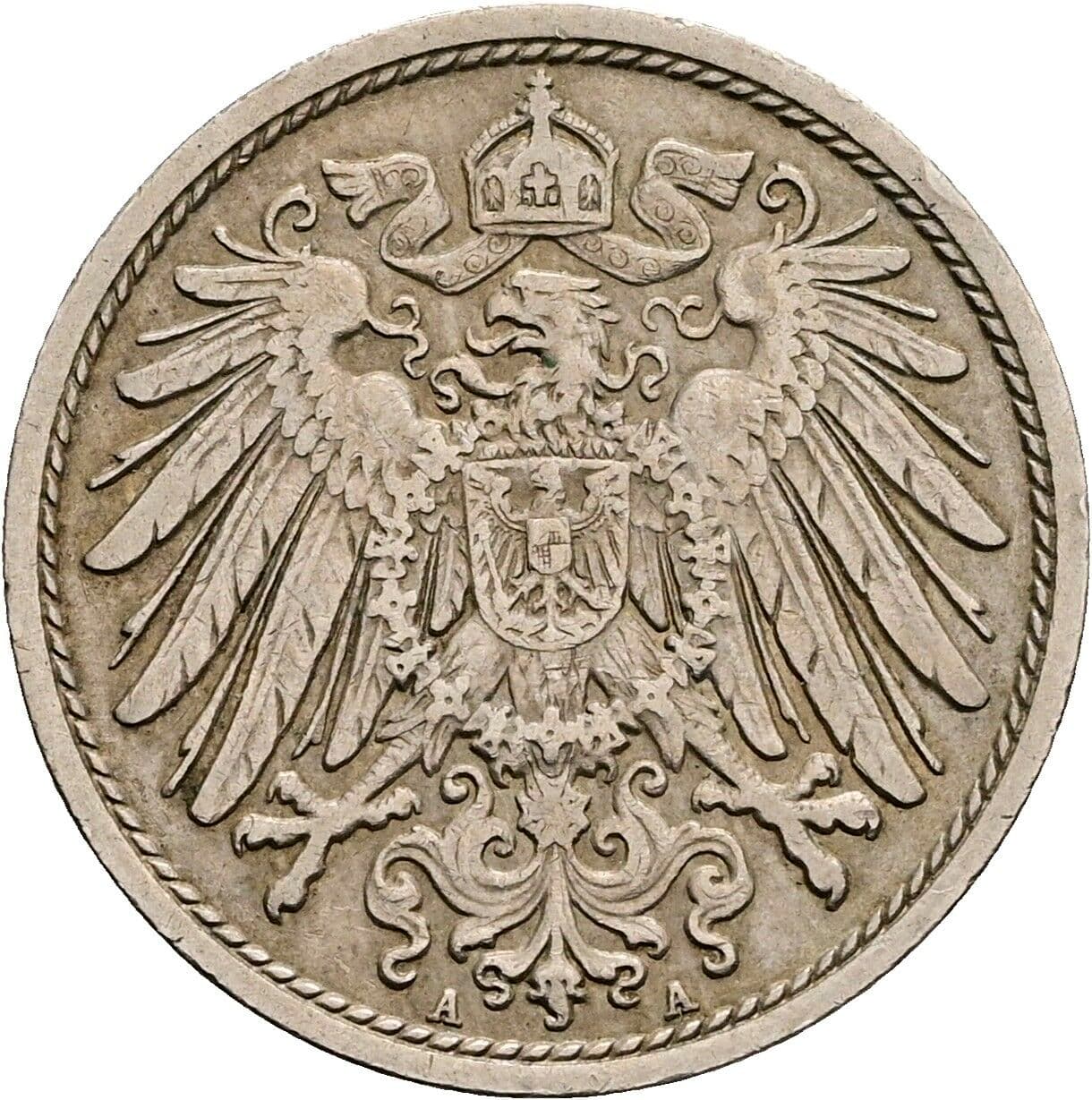 10 Pfennig 1911 A – Rückseite