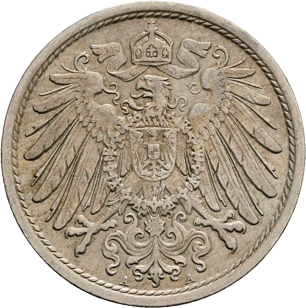 10 Pfennig 1912 A – Rückseite