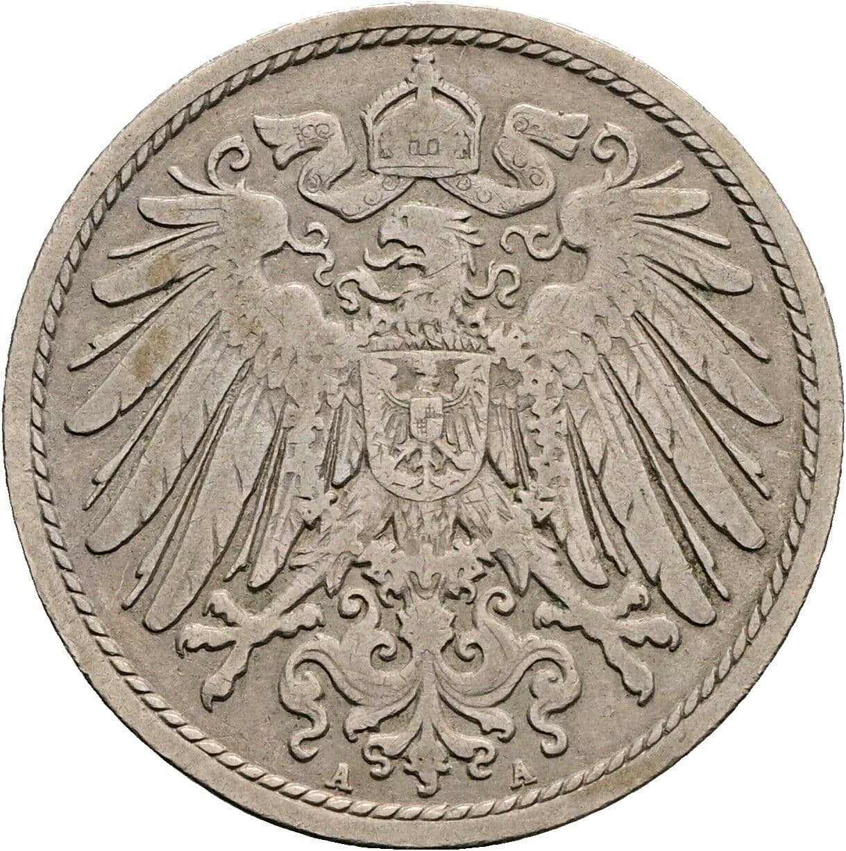 10 Pfennig 1902 A – Rückseite