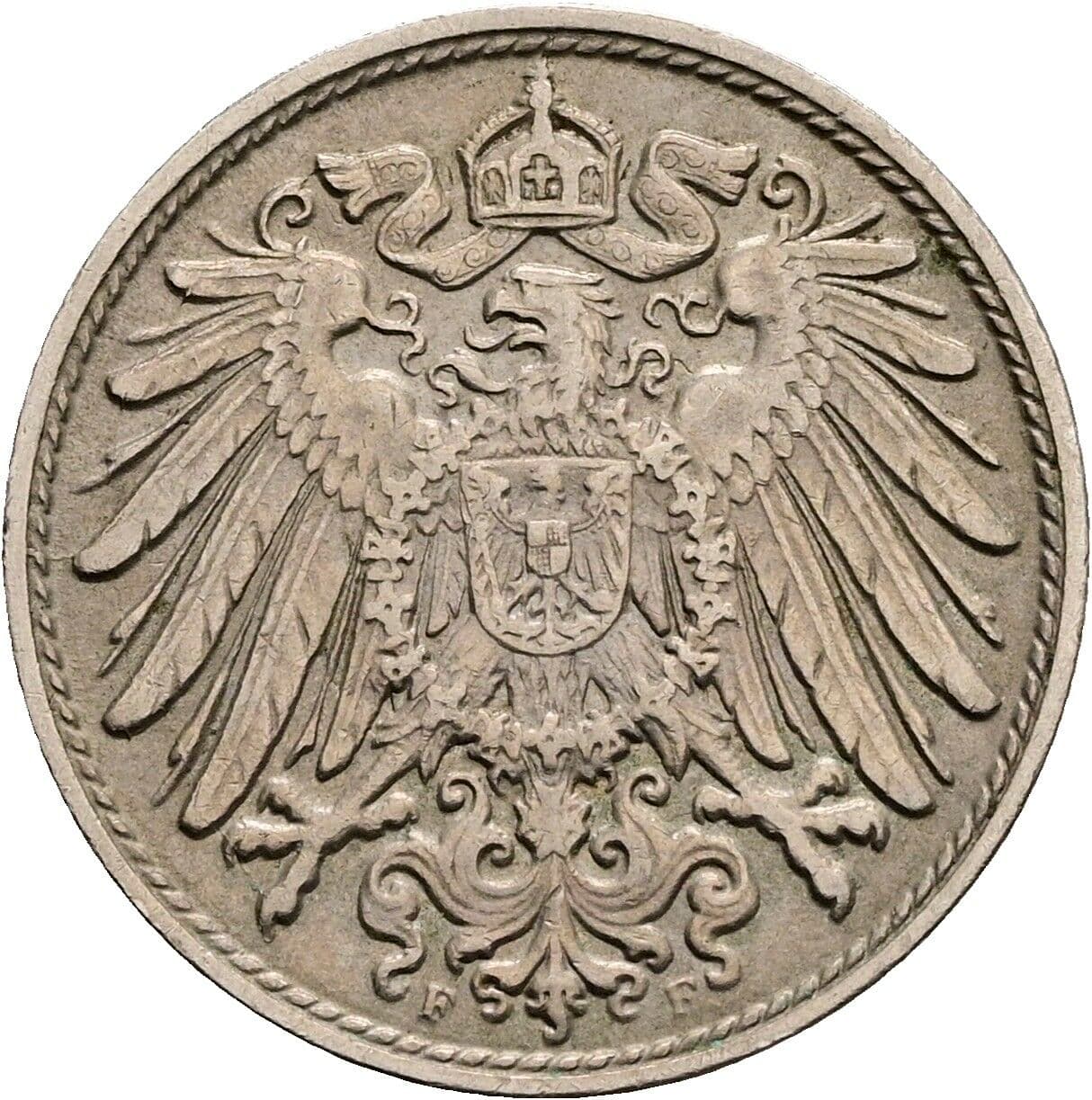 10 Pfennig 1914 F – Rückseite