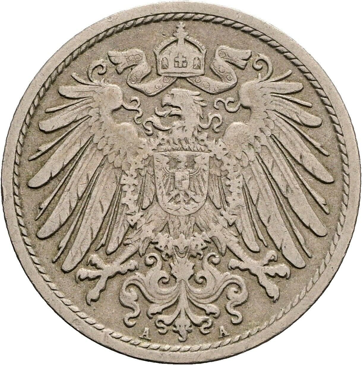 10 Pfennig 1906 A – Rückseite