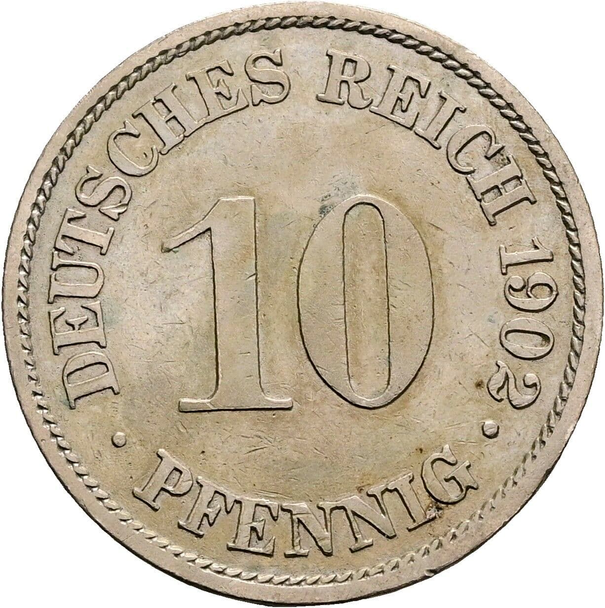 10 Pfennig 1902 A – Vorderseite