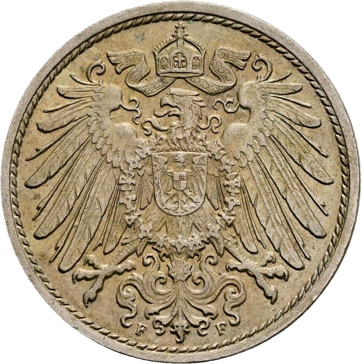 10 Pfennig 1914 F – Rückseite