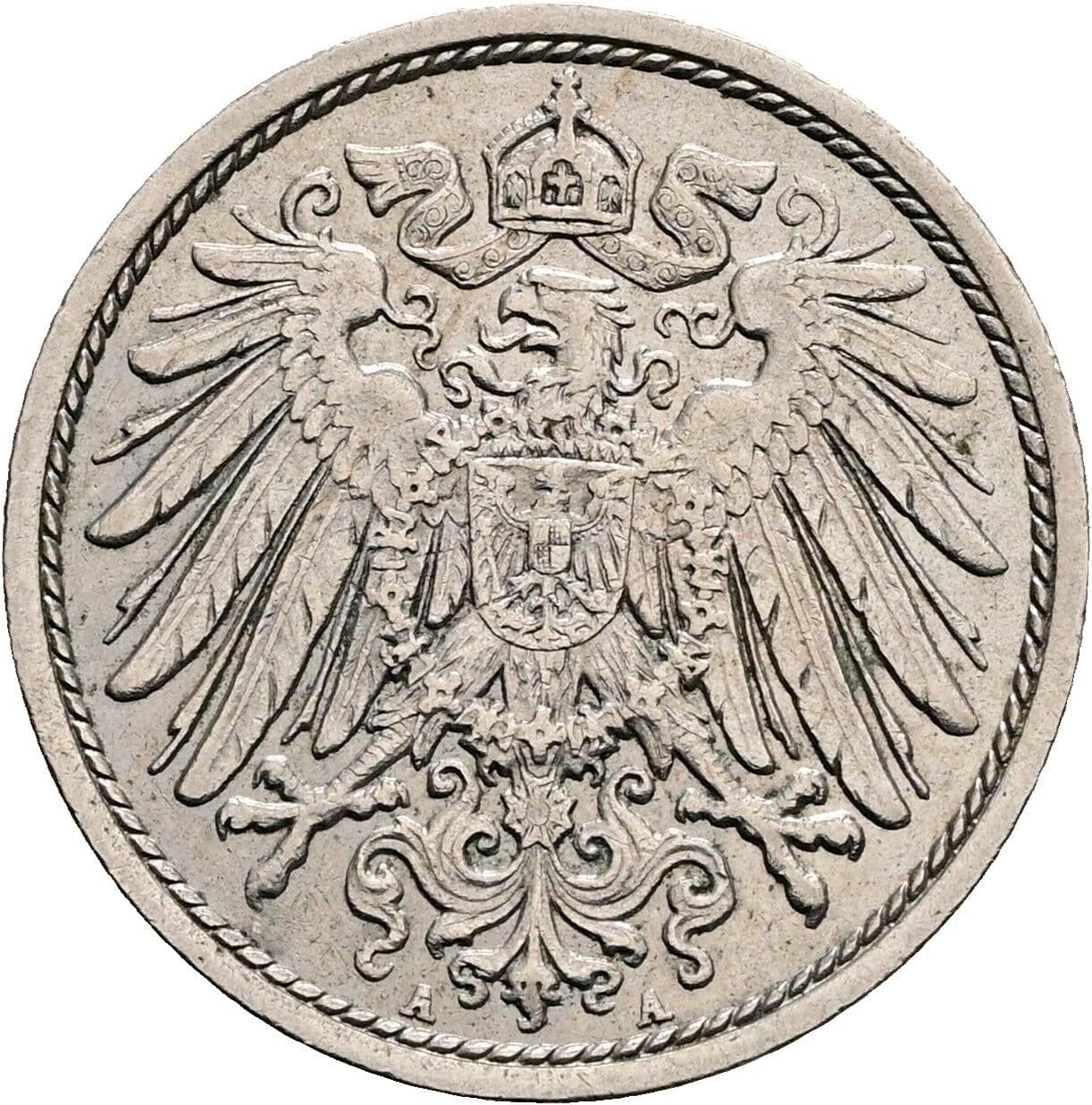 10 Pfennig 1914 A – Rückseite