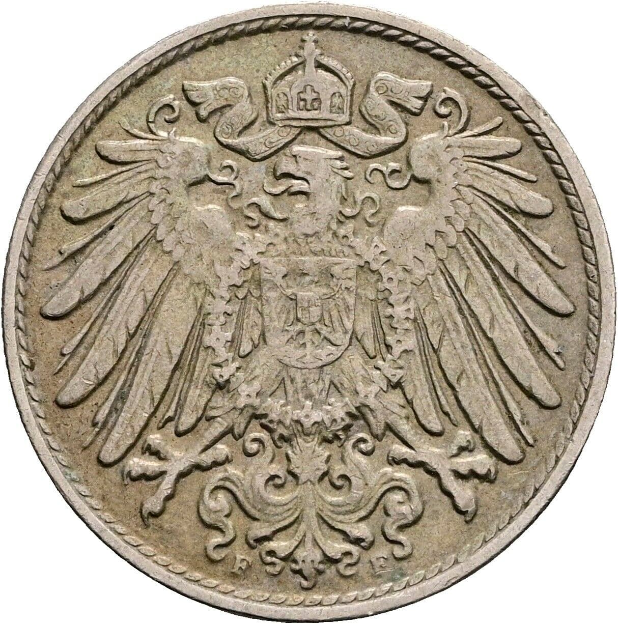 10 Pfennig 1913 F – Rückseite