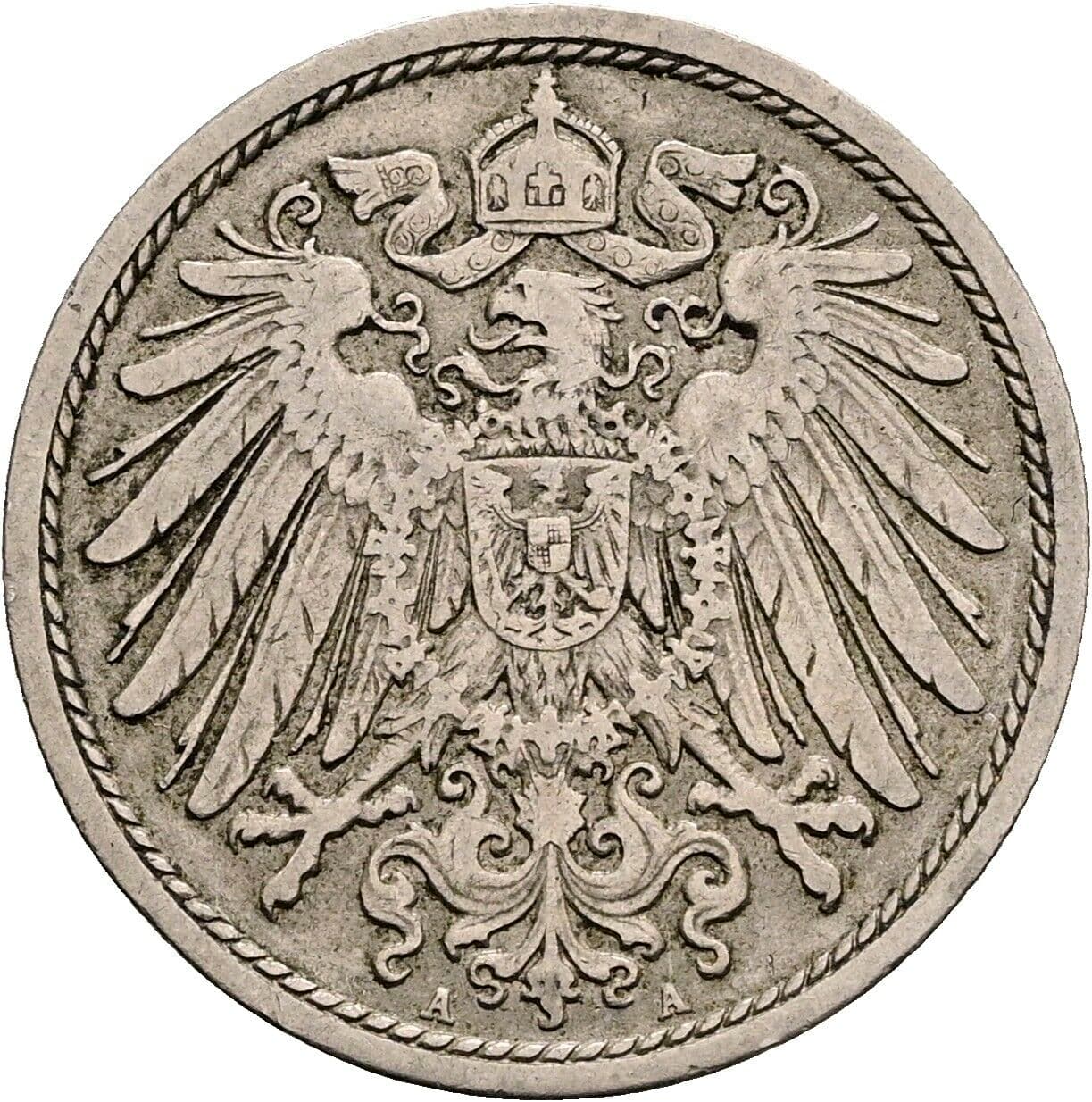 10 Pfennig 1906 A – Rückseite