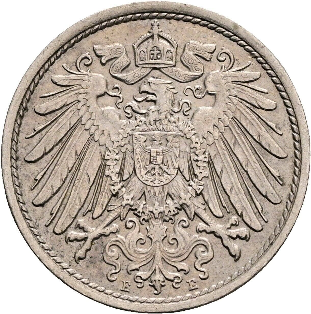 10 Pfennig 1914 E – Rückseite