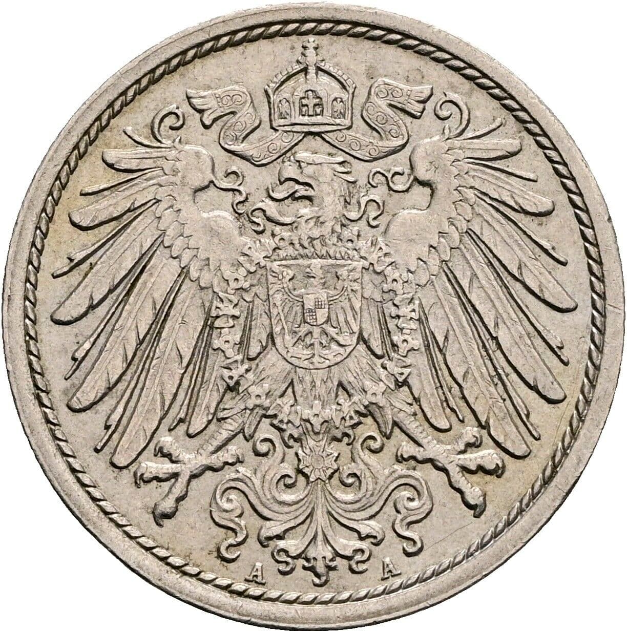 10 Pfennig 1914 A – Rückseite