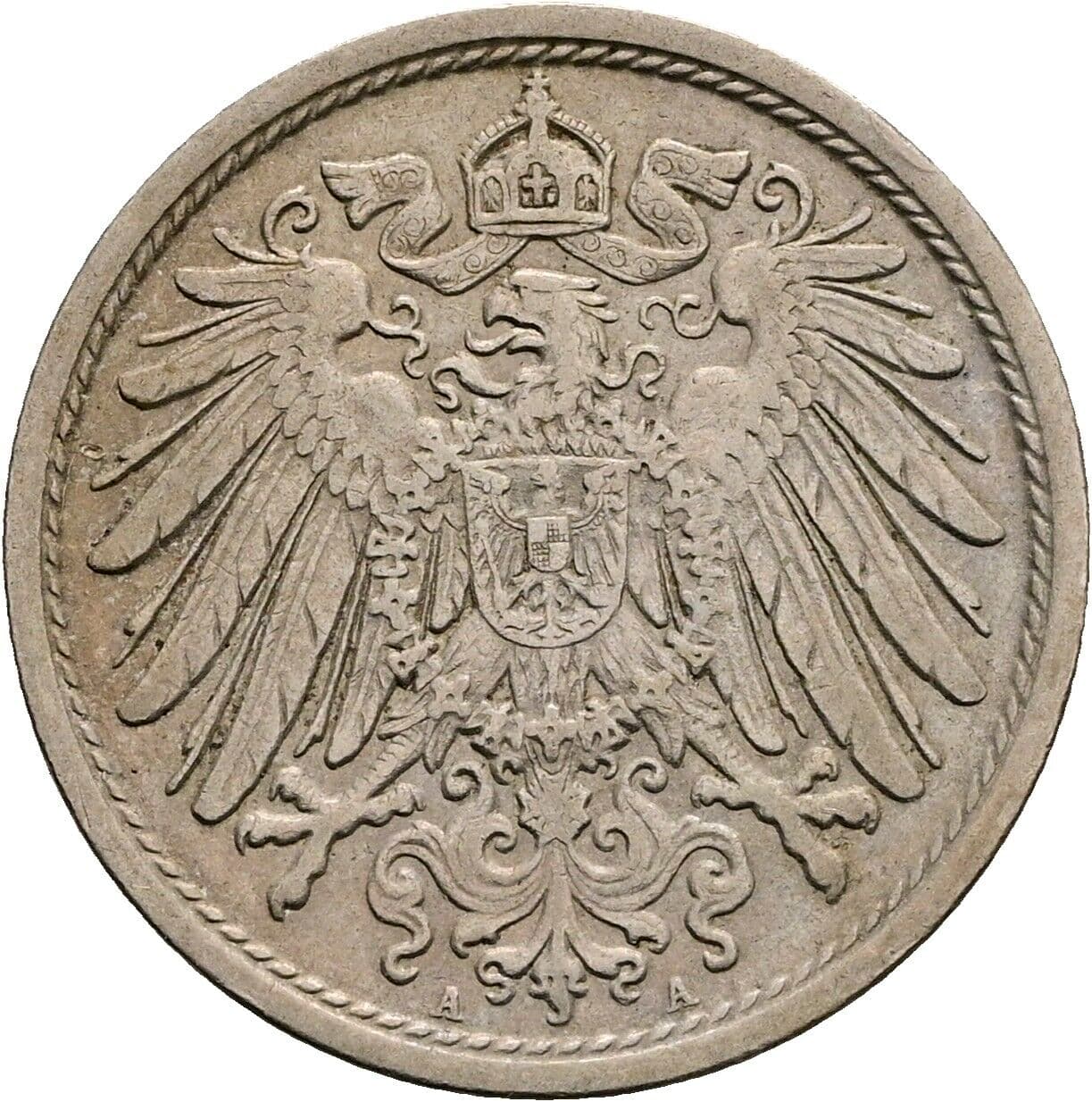 10 Pfennig 1911 A – Rückseite