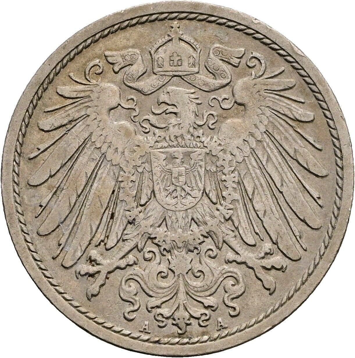 10 Pfennig 1906 A – Rückseite
