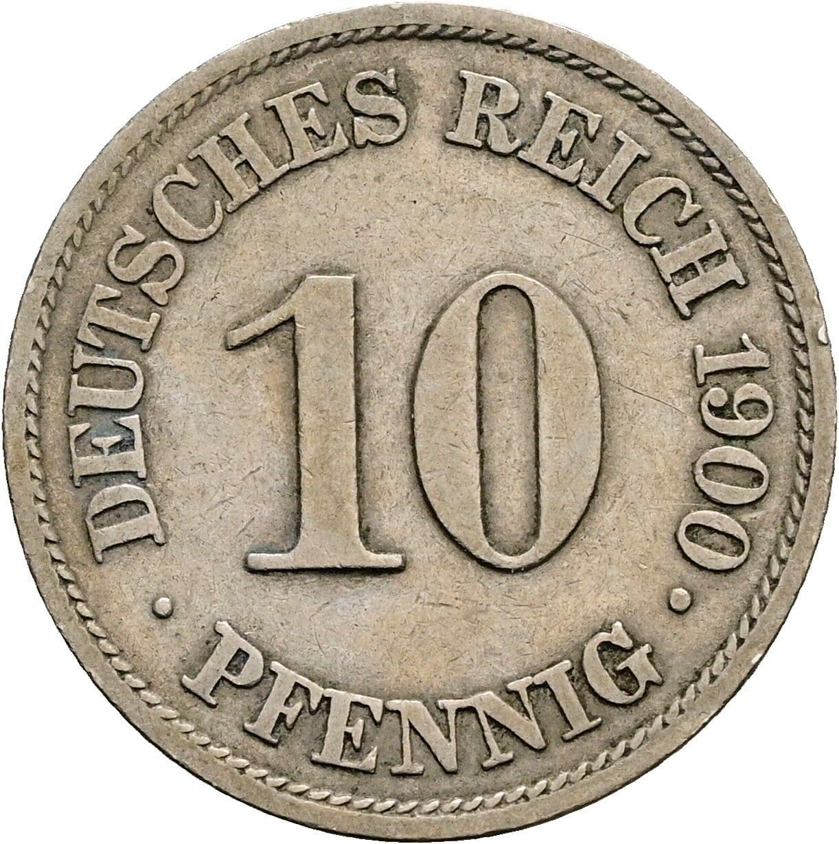 10 Pfennig 1900 A – Vorderseite