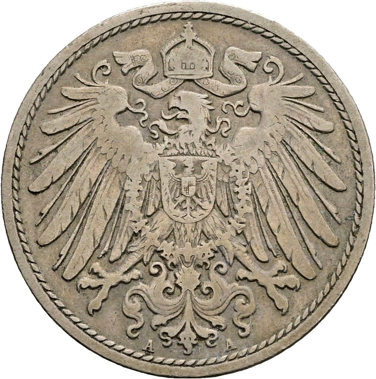10 Pfennig 1900 A – Rückseite