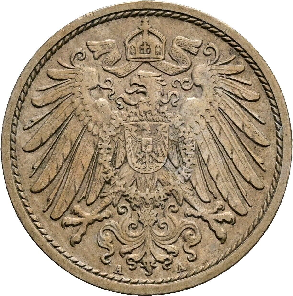 10 Pfennig 1912 A – Rückseite