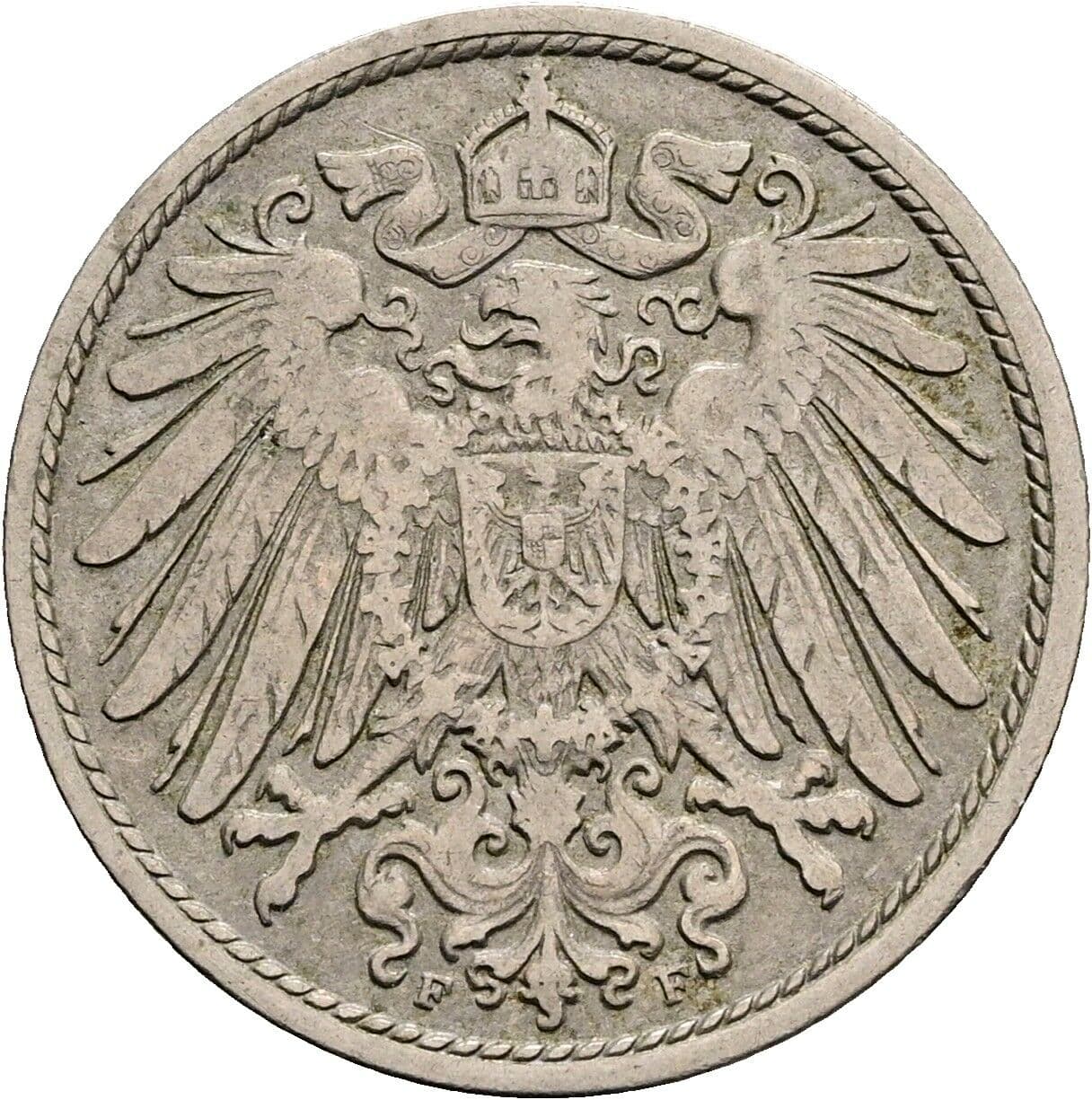 10 Pfennig 1899 F – Rückseite