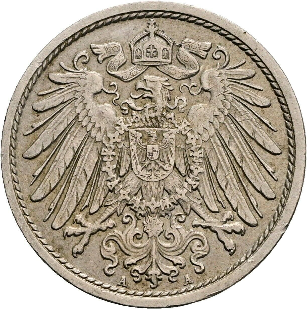 10 Pfennig 1912 A – Rückseite