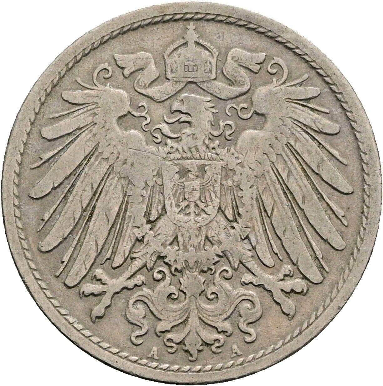 10 Pfennig 1900 A – Rückseite