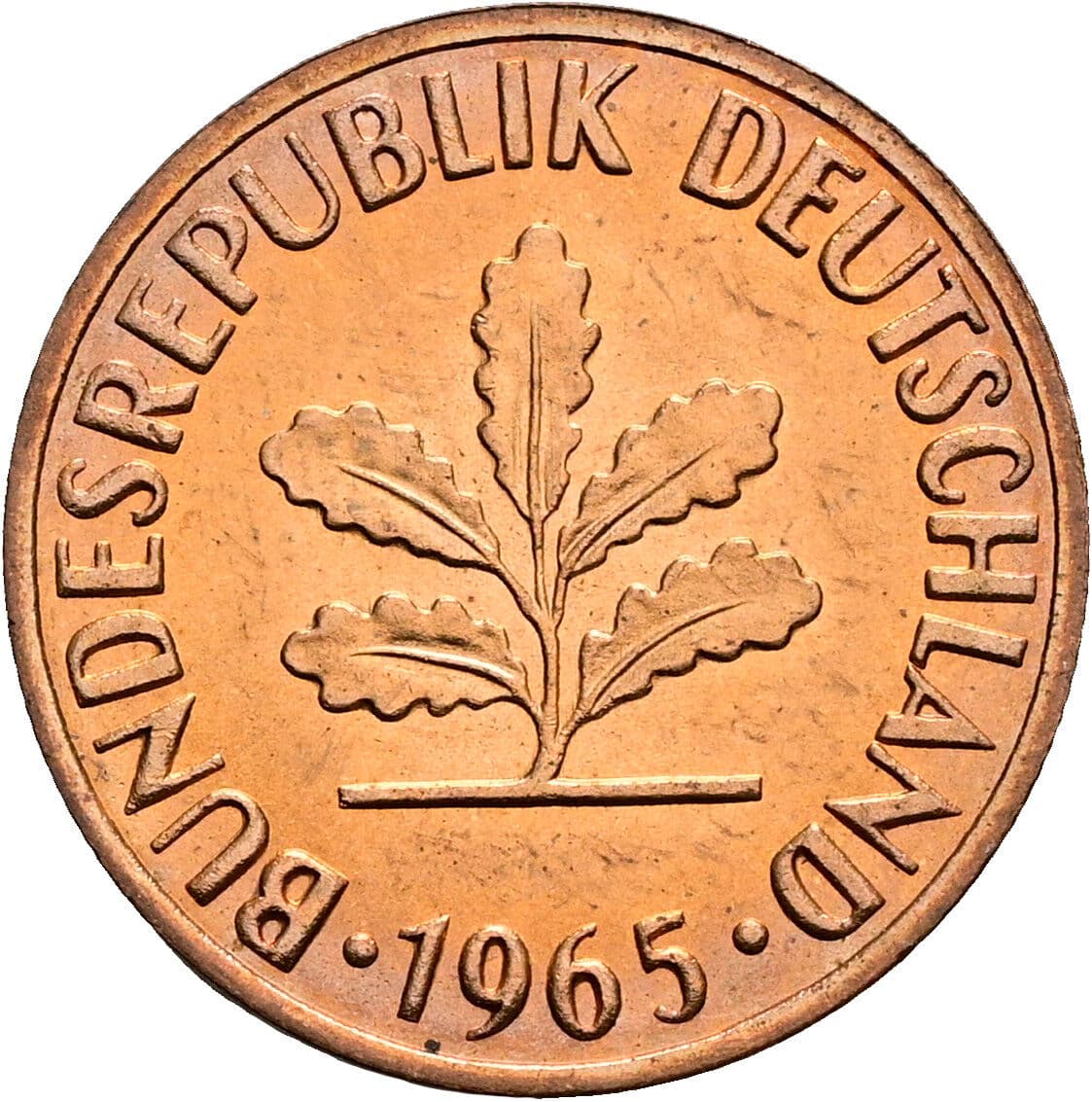 2 Pfennig 1965 G – Rückseite