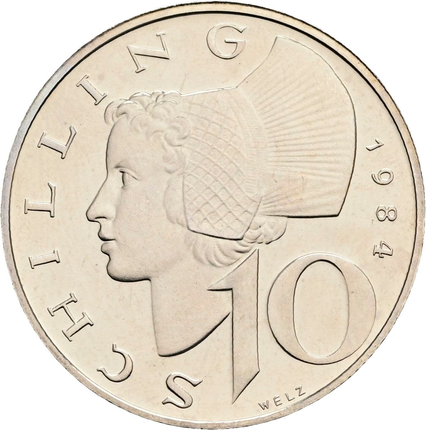 10 Schilling 1984 – Vorderseite