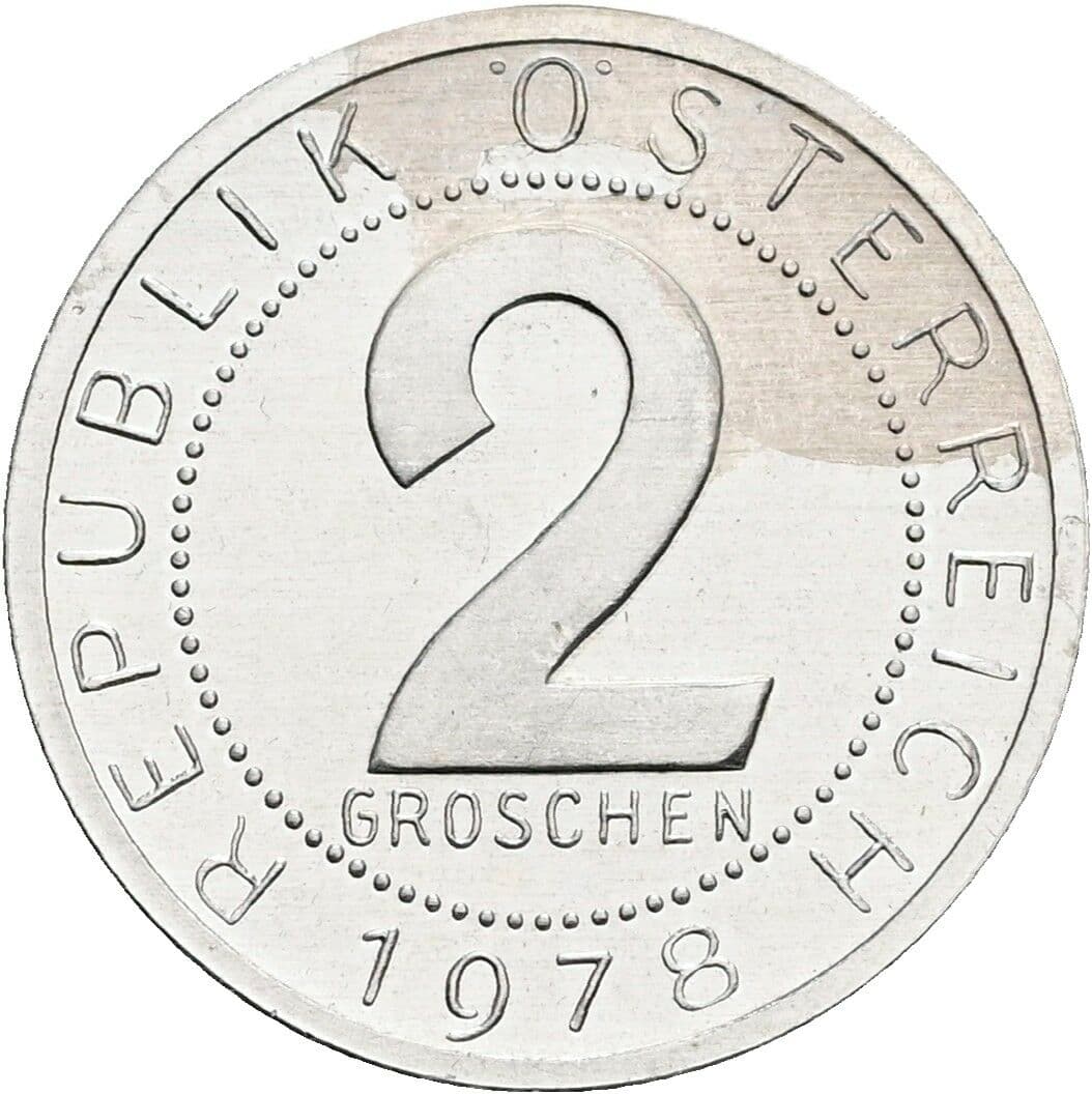 2 Groschen 1978 – Vorderseite