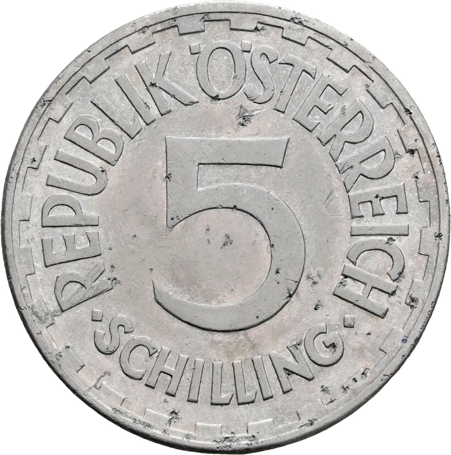 5 Schilling 1952 – Vorderseite