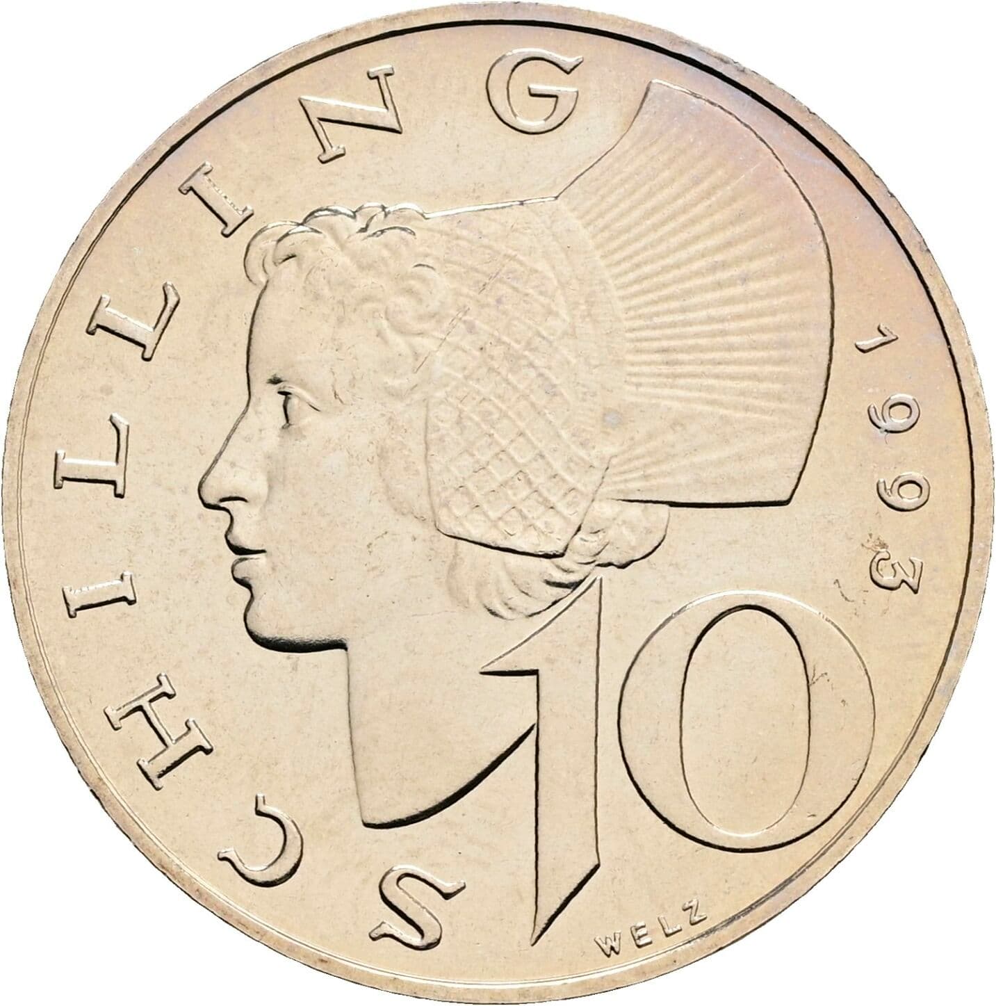 10 Schilling 1993 – Vorderseite