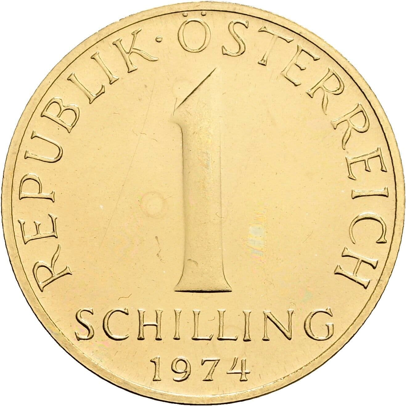 1 Schilling 1974 – Vorderseite