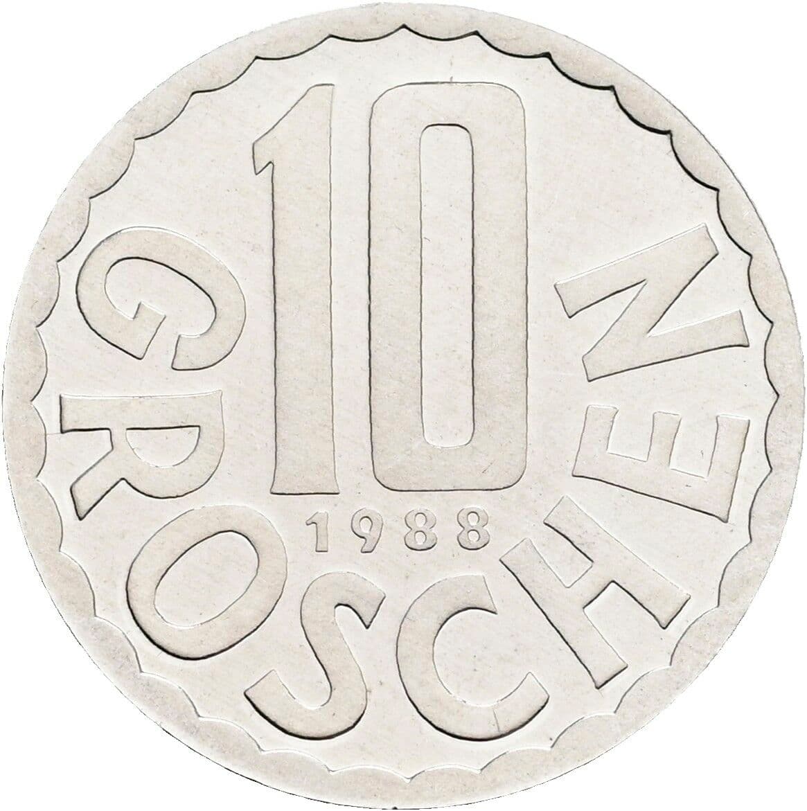 10 Groschen 1988 – Vorderseite