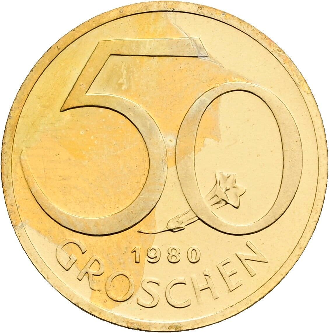 50 Groschen 1980 – Vorderseite