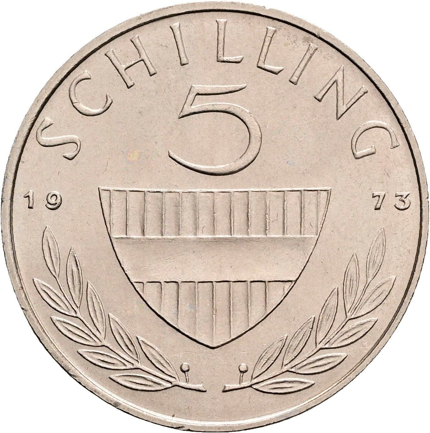 5 Schilling 1973 – Vorderseite