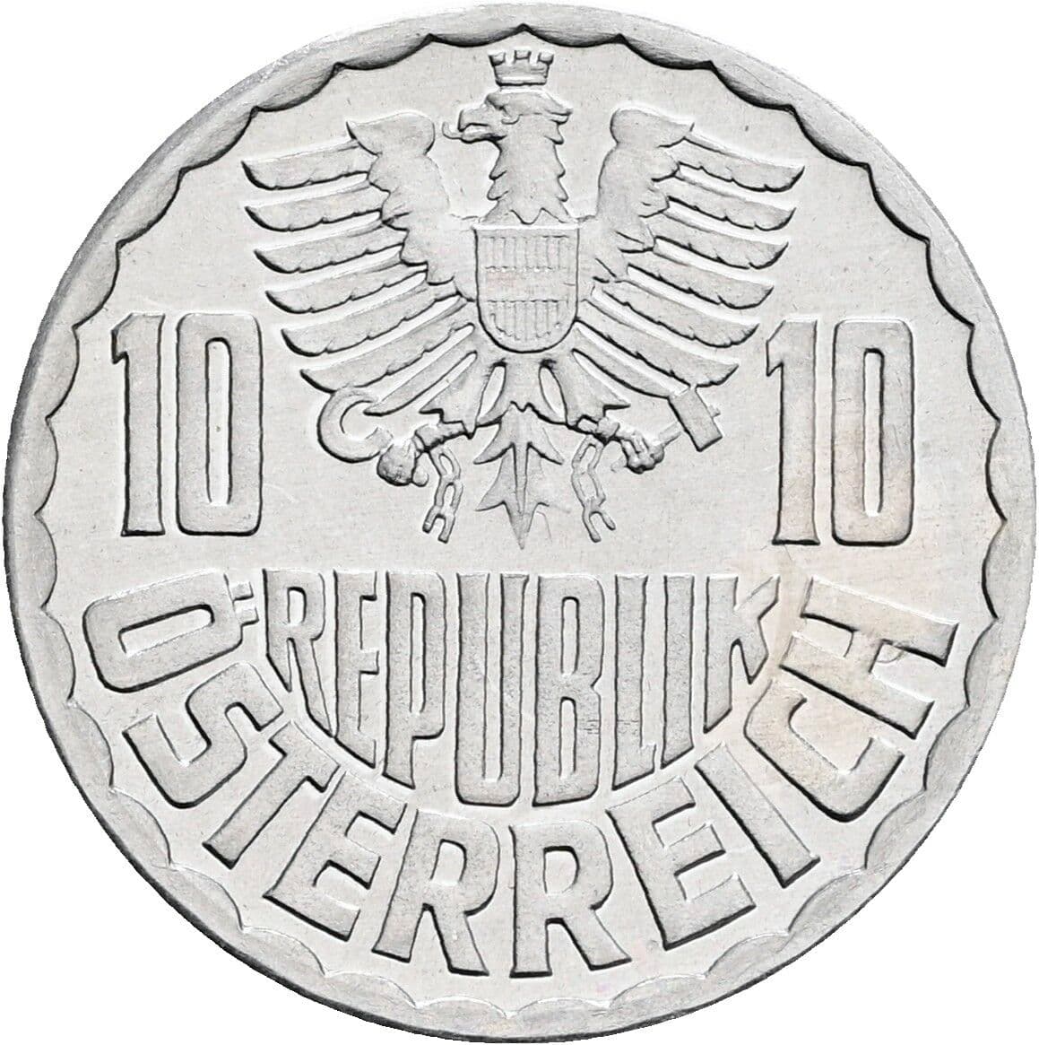10 Groschen 1971 – Rückseite