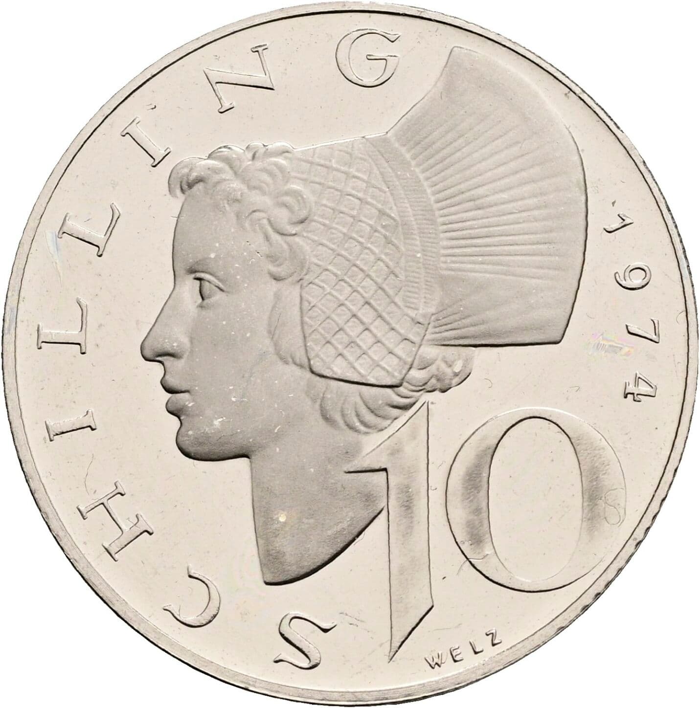 10 Schilling 1974 – Vorderseite
