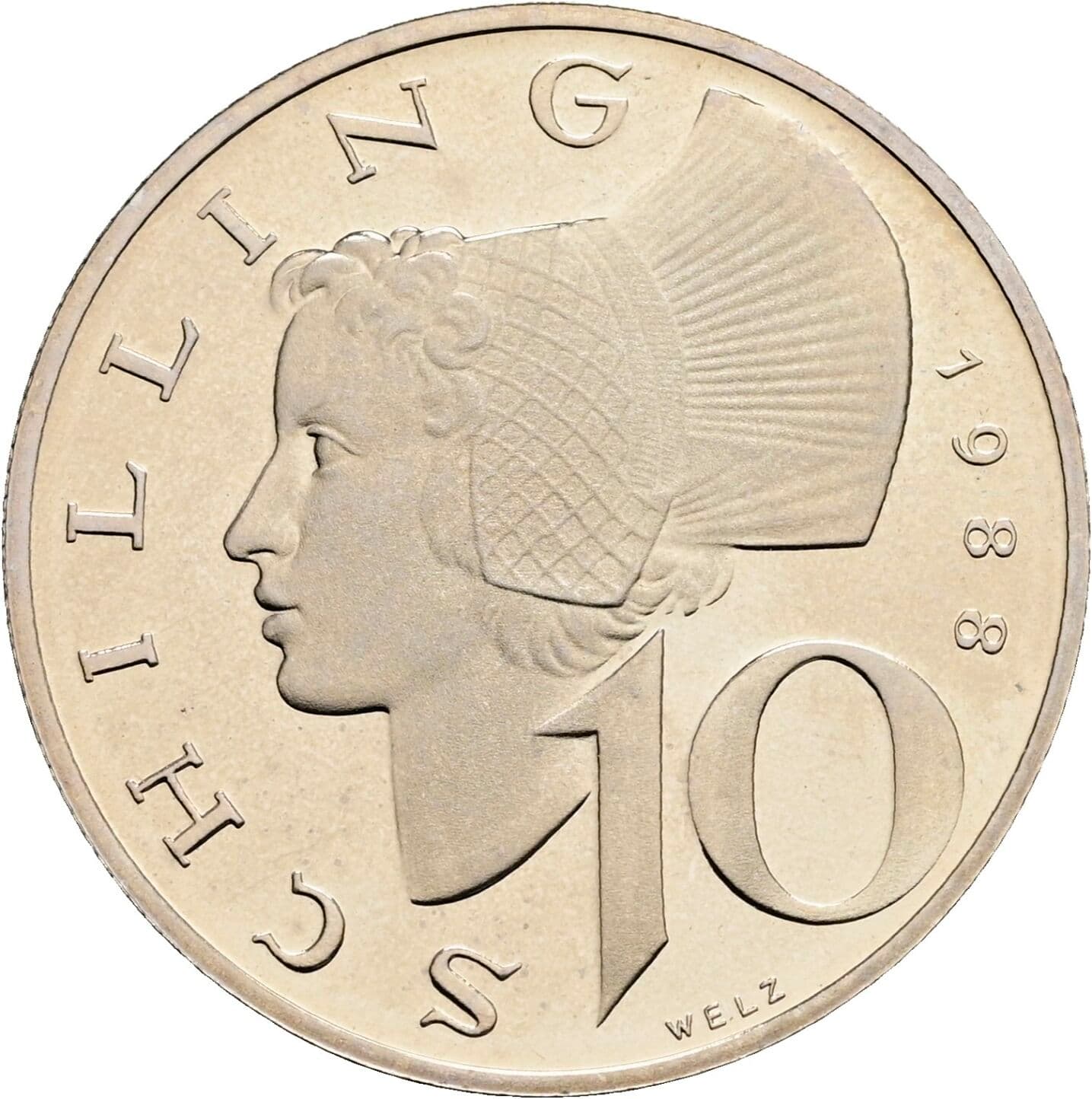 10 Schilling 1988 – Vorderseite