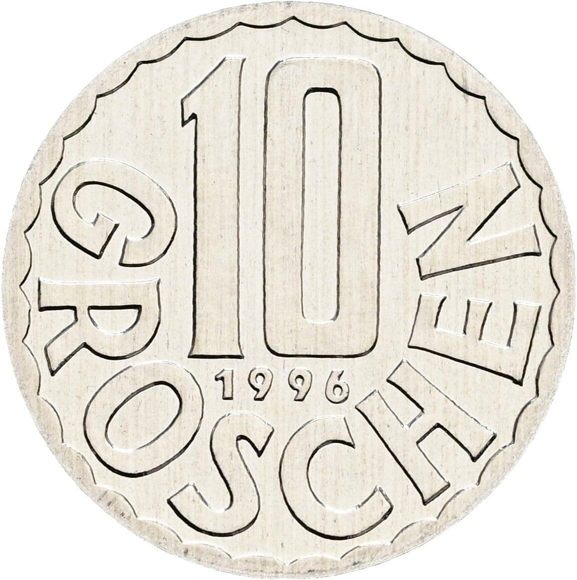 10 Groschen 1996 – Vorderseite