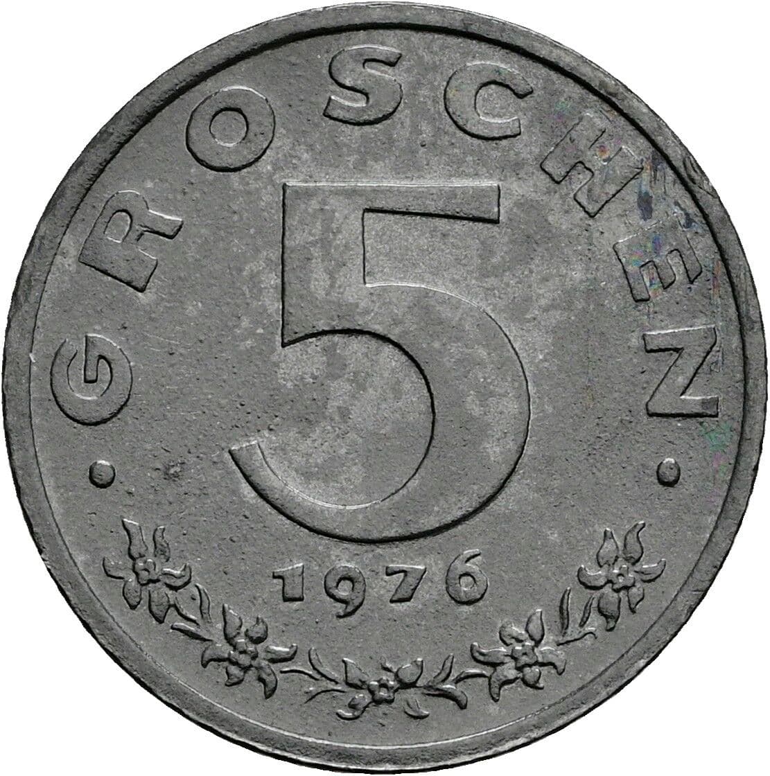 5 Groschen 1976 – Vorderseite