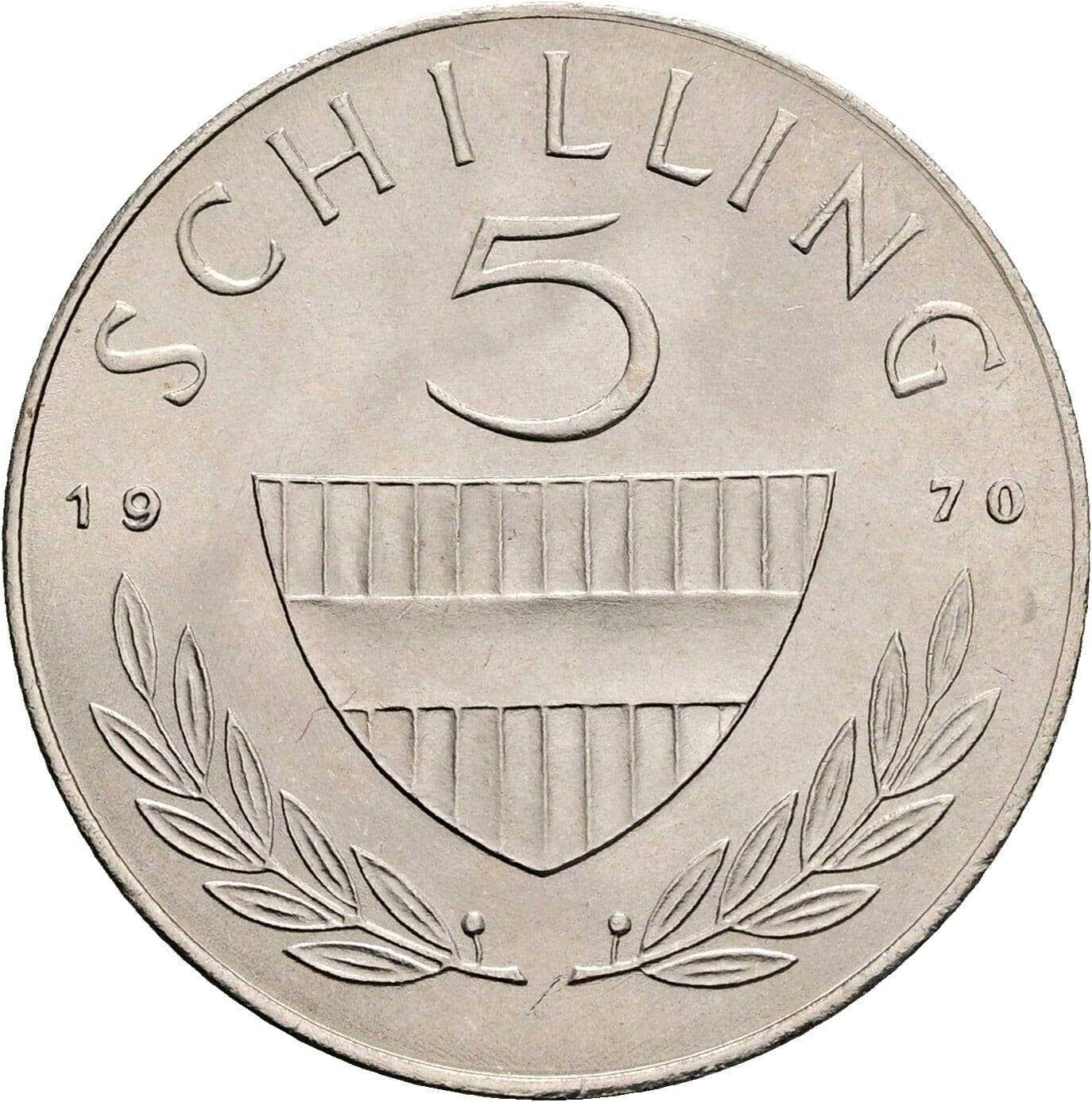 5 Schilling 1970 – Vorderseite