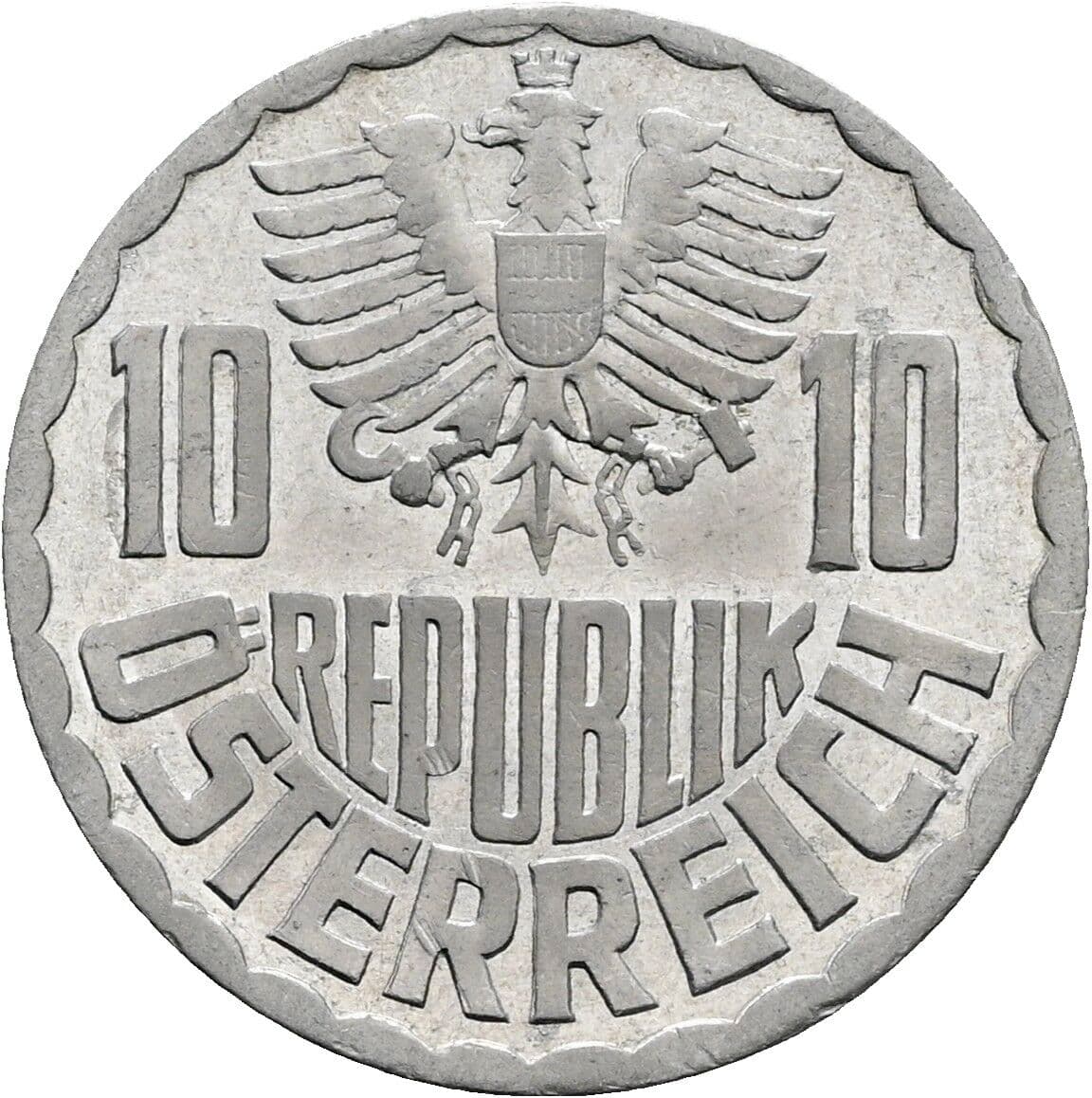 10 Groschen 1966 – Rückseite