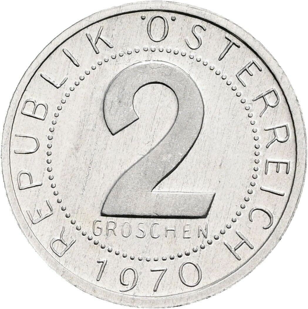 2 Groschen 1970 – Vorderseite